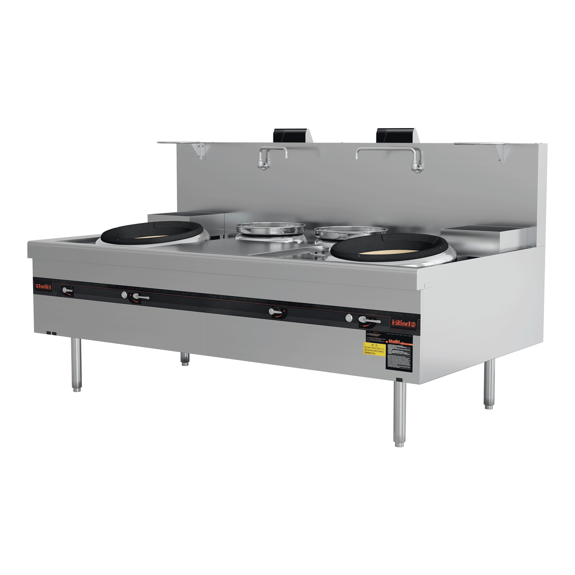 03燃气环保炒炉系列-燃气双头双尾炒炉(电磁安全制) 03燃气环保炒炉系列-燃气双头双尾炒炉(电磁安全制)