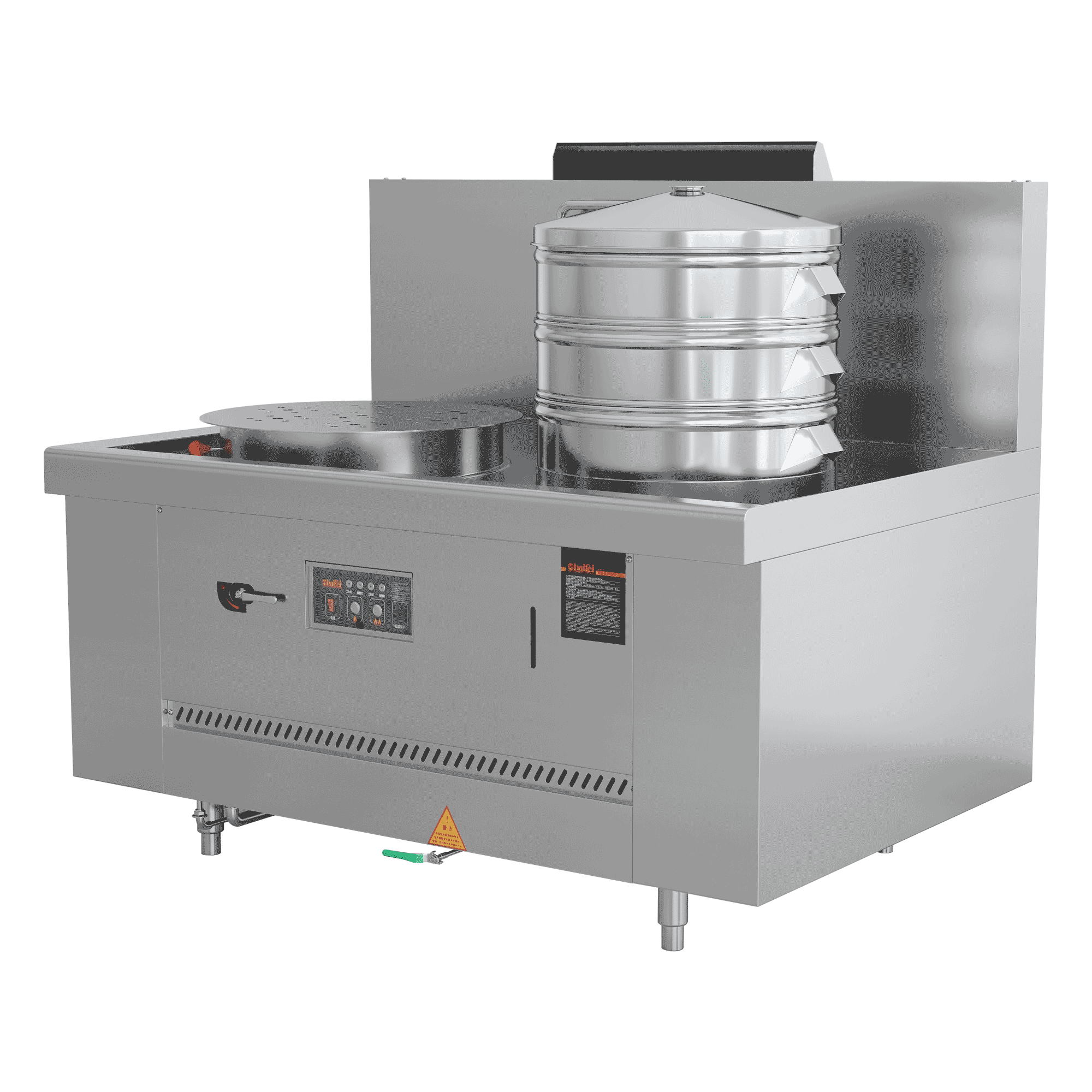 13燃气环保炒炉系列-燃气双头蒸炉(电磁安全制) 13燃气环保炒炉系列-燃气双头蒸炉(电磁安全制)