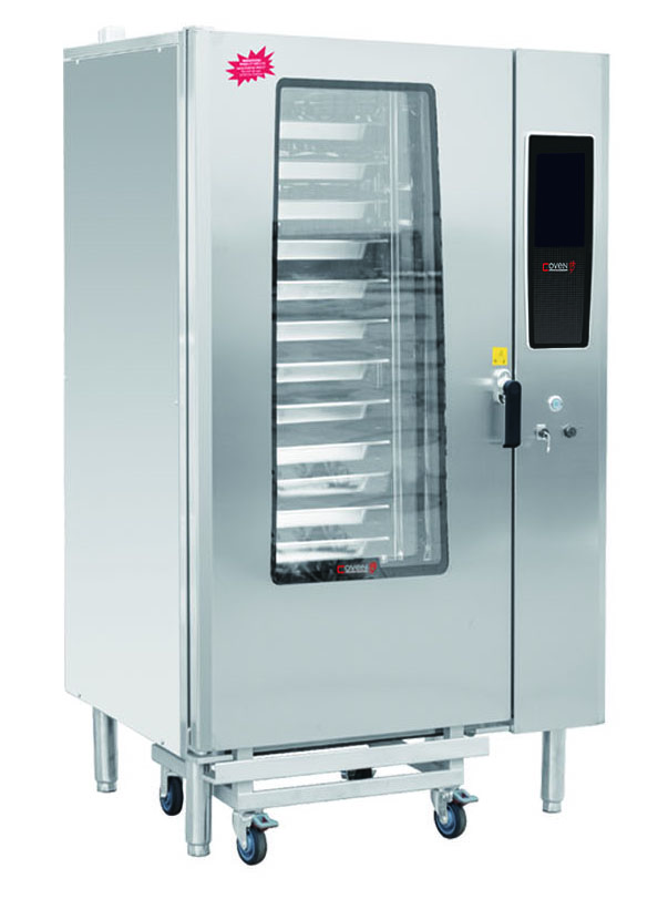 04 20盘带推车燃气液晶版万能蒸烤箱 04 20盘带推车燃气液晶版万能蒸烤箱